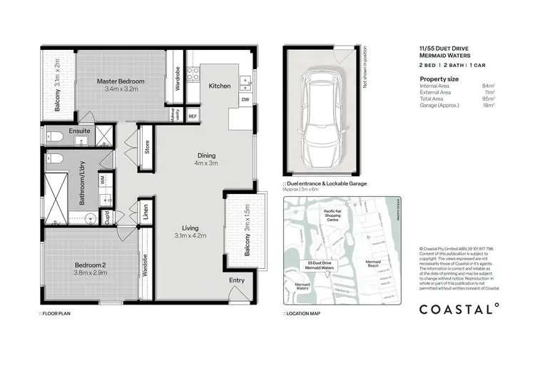 Floorplan of Homely unit listing, 11/55 Duet Drive, Mermaid Waters QLD 4218