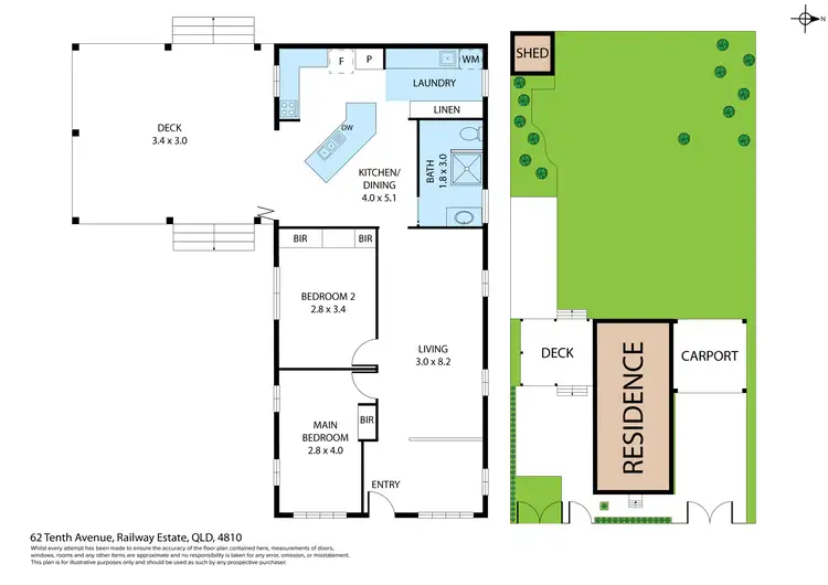 Floorplan of Homely house listing, 62 Tenth Avenue, Railway Estate QLD 4810