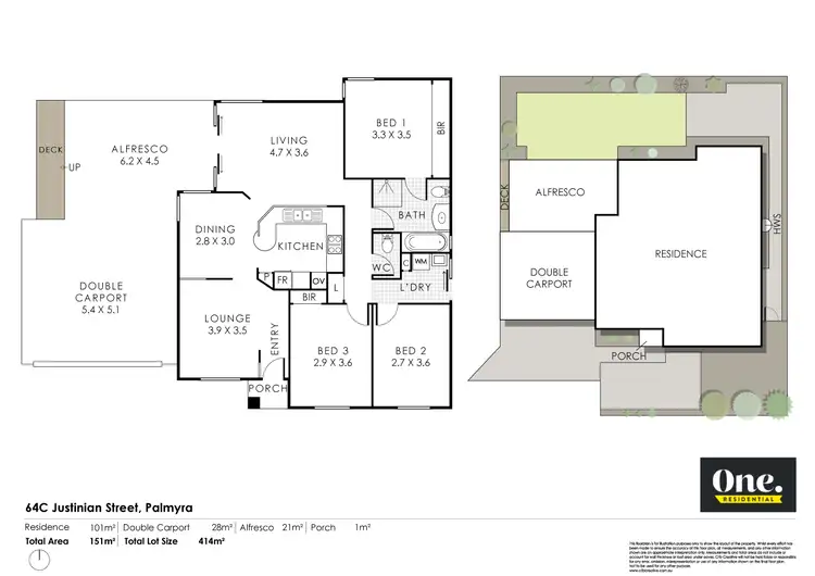 Floorplan of Homely house listing, 64C Justinian Street, Palmyra WA 6157