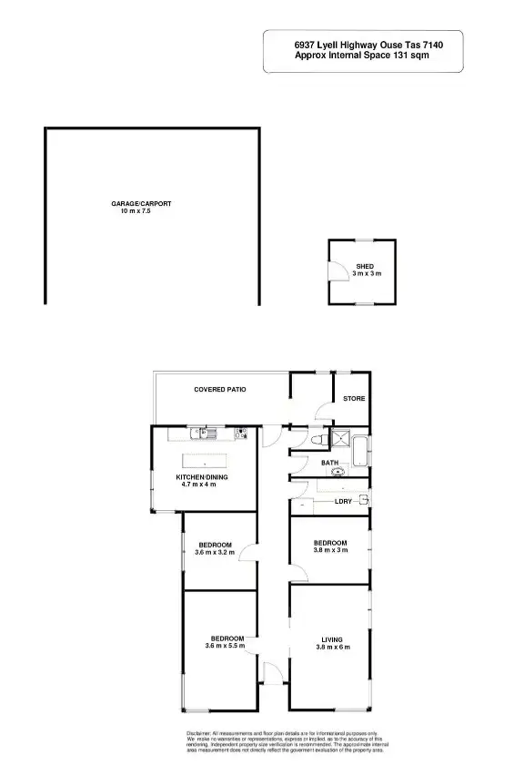 Floorplan of Homely house listing, Lot 1 6937 Lyell Highway, Ouse TAS 7140