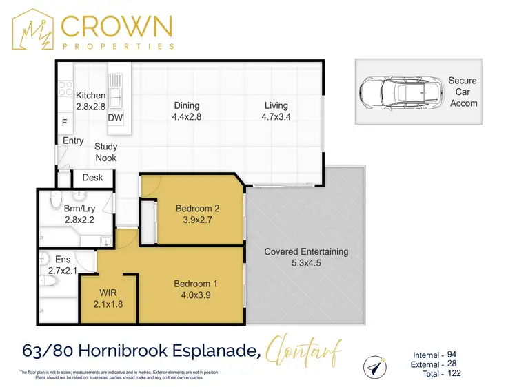 Floorplan of Homely unit listing, 63/80 Hornibrook Esplanade, Clontarf QLD 4019