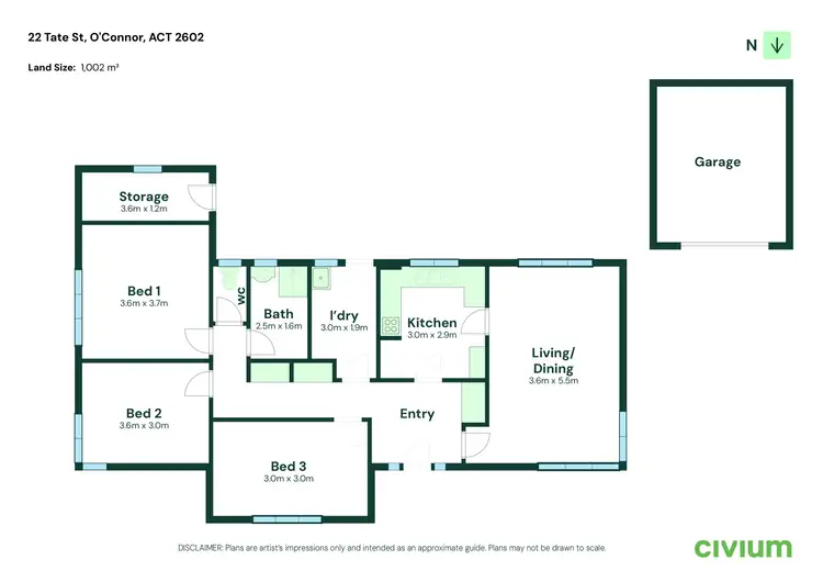 Floorplan of Homely house listing, 22 Tate Street, O'connor ACT 2602