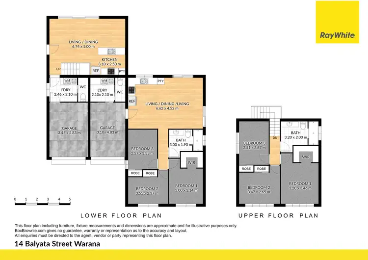 Floorplan of Homely semi-detached listing, 1&2/14 Balyata Street, Warana QLD 4575