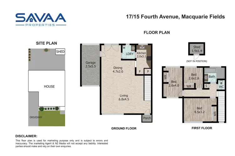 Floorplan of Homely townhouse listing, 17/15-19 Fourth Avenue, Macquarie Fields NSW 2564