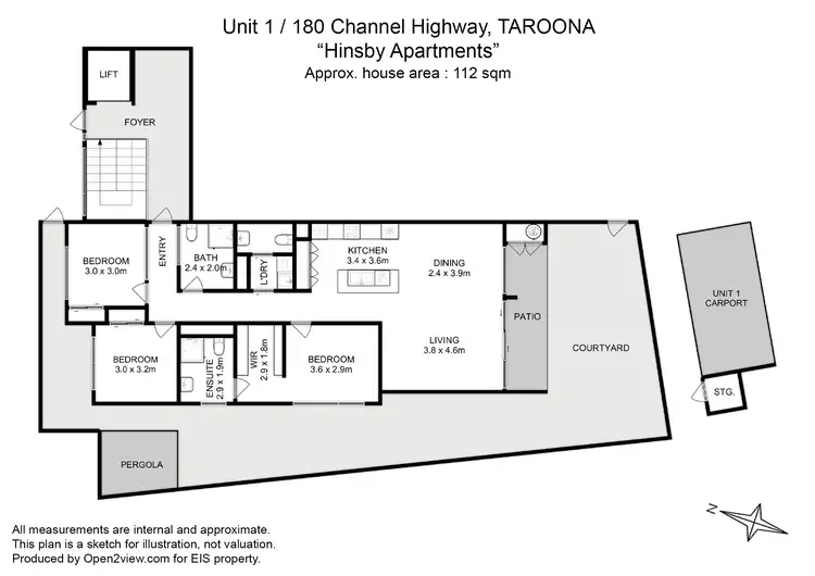Floorplan of Homely apartment listing, 1/180 Channel Highway, Taroona TAS 7053
