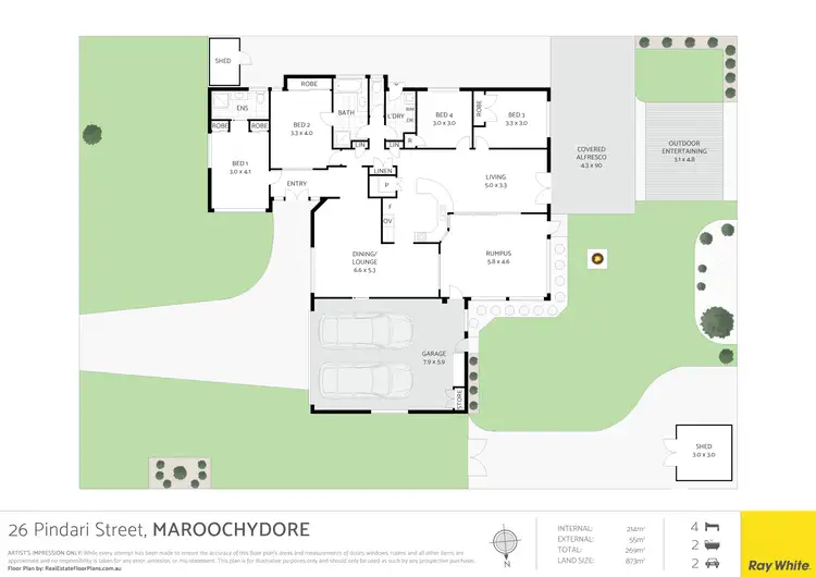 Floorplan of Homely house listing, 26 Pindari Street, Maroochydore QLD 4558