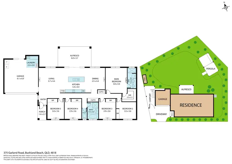 Floorplan of Homely house listing, 375 Garland Road, Bushland Beach QLD 4818