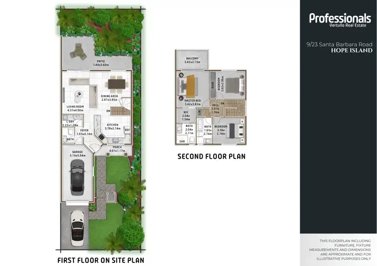 Floorplan of Homely townhouse listing, 9/23 Santa Barbara Road, Hope Island QLD 4212