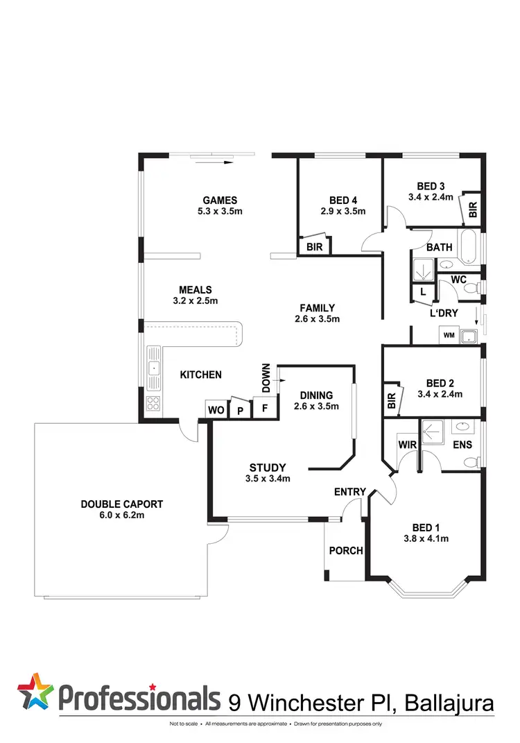 Floorplan of Homely house listing, 9 Winchester Place, Ballajura WA 6066