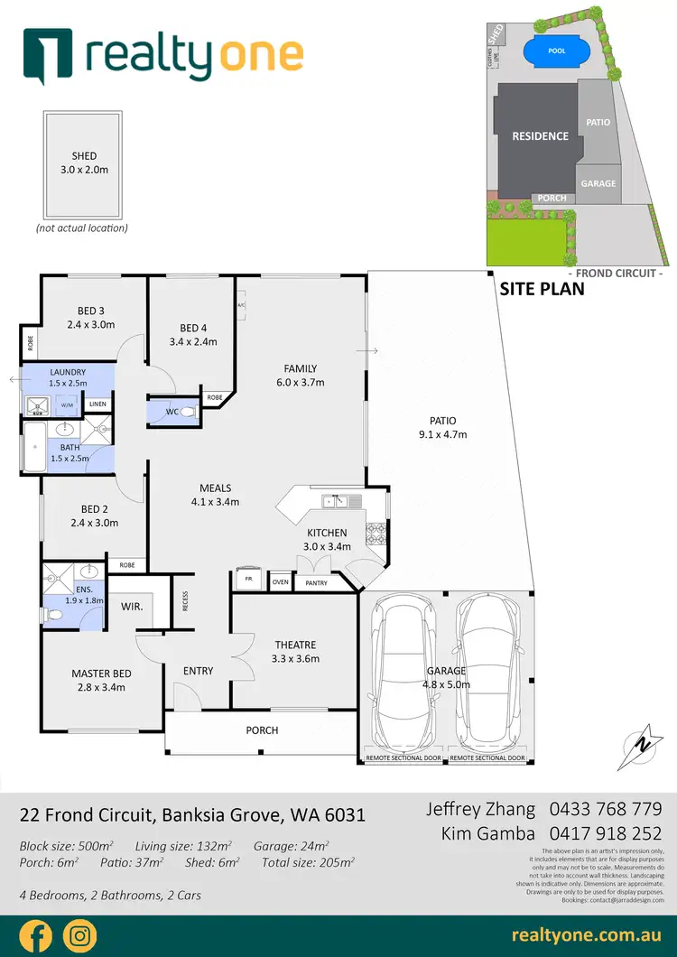 Floorplan of Homely house listing, 22 Frond Circuit, Banksia Grove WA 6031