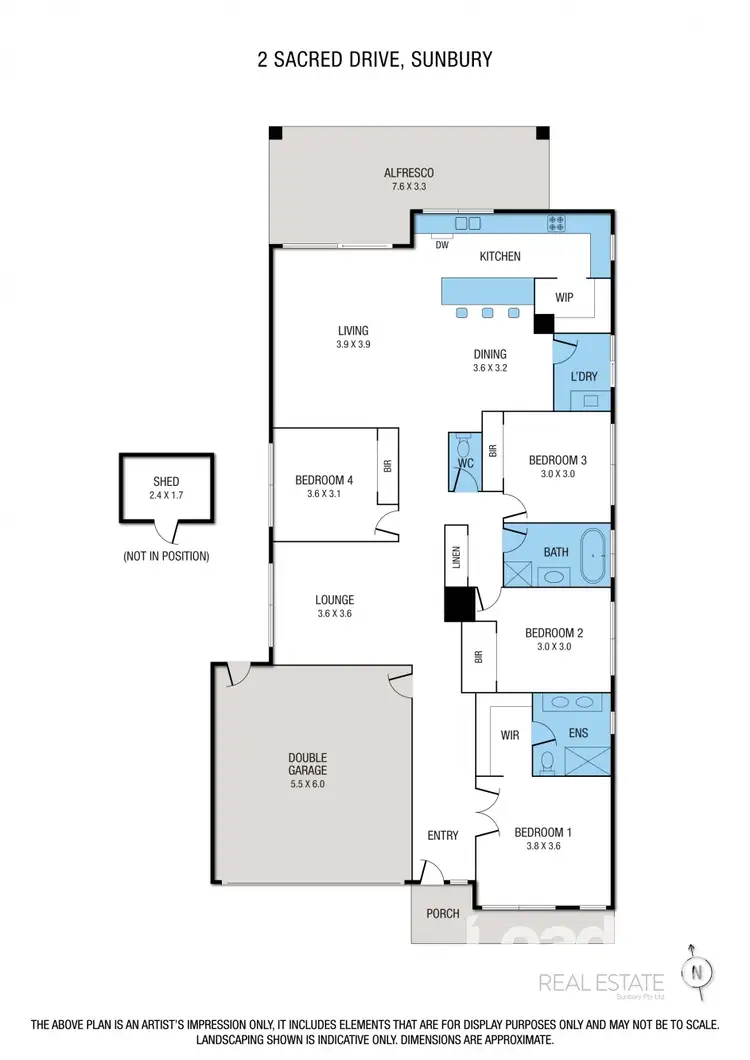 Floorplan of Homely house listing, 2 Sacred Drive, Sunbury VIC 3429