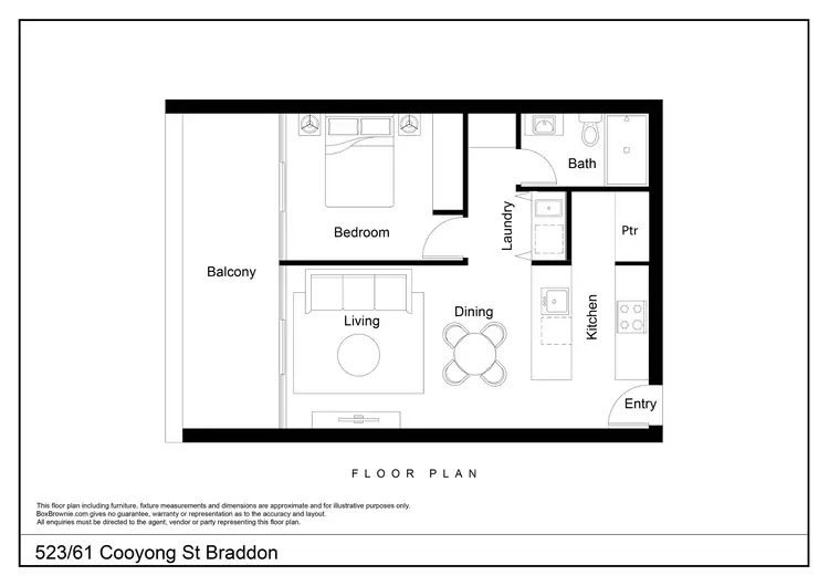 Floorplan of Homely apartment listing, 523/61 Cooyong St, Braddon ACT 2612
