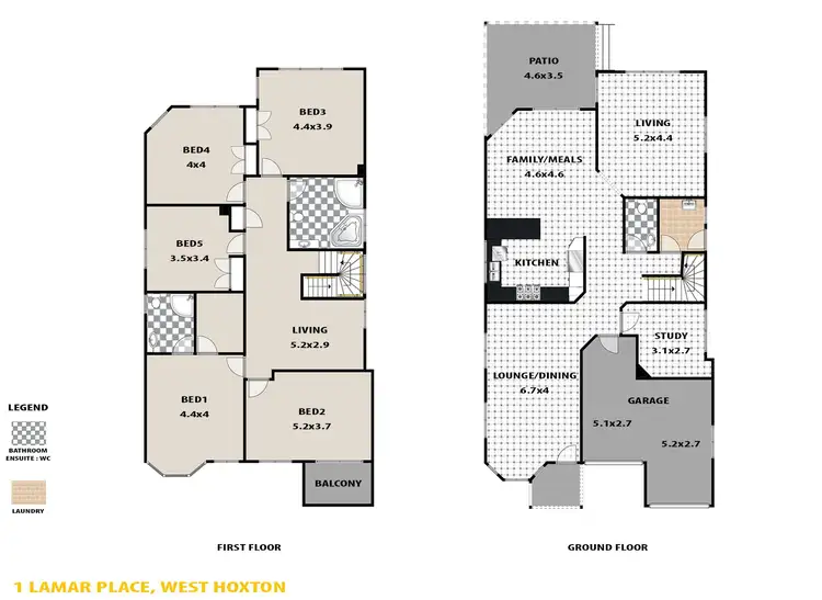 Floorplan of Homely house listing, 1 Larmar Place, West Hoxton NSW 2171