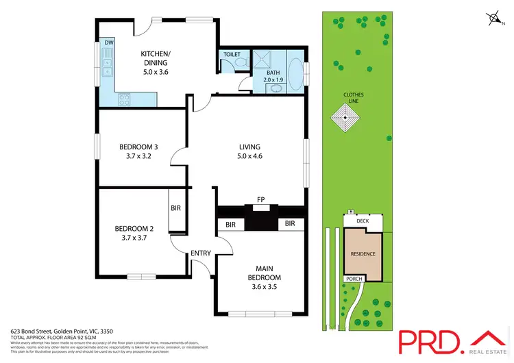 Floorplan of Homely house listing, 623 Bond Street, Golden Point VIC 3350