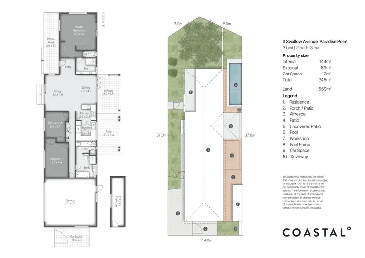 Floorplan of Homely house listing, 2 Swallow Avenue, Paradise Point QLD 4216