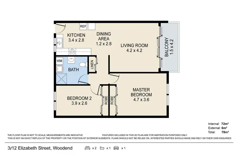 Floorplan of Homely unit listing, 3/12 Elizabeth Street, Woodend QLD 4305