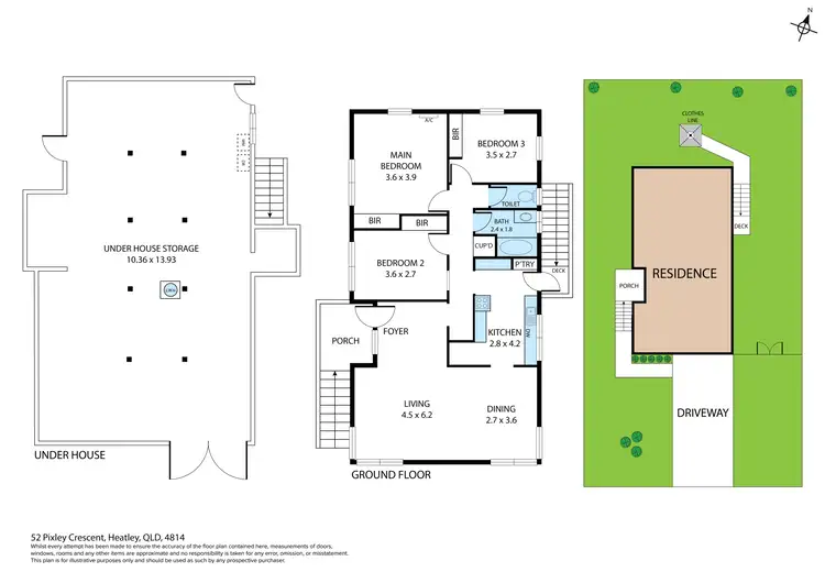 Floorplan of Homely house listing, 52 Pixley Crescent, Heatley QLD 4814