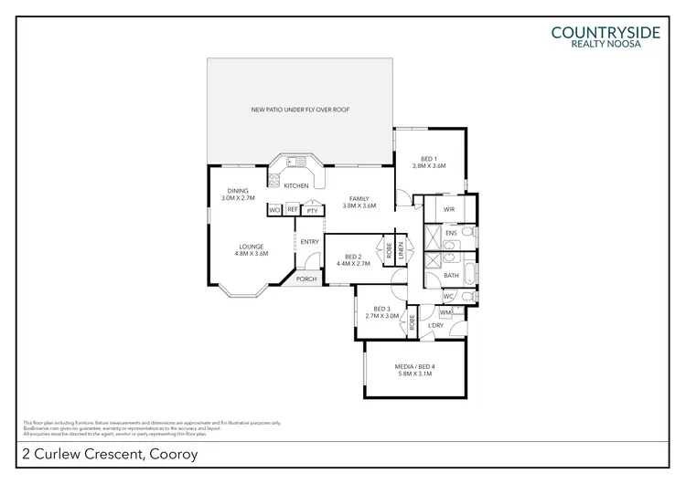 Floorplan of Homely house listing, 2 Curlew Crescent, Cooroy QLD 4563