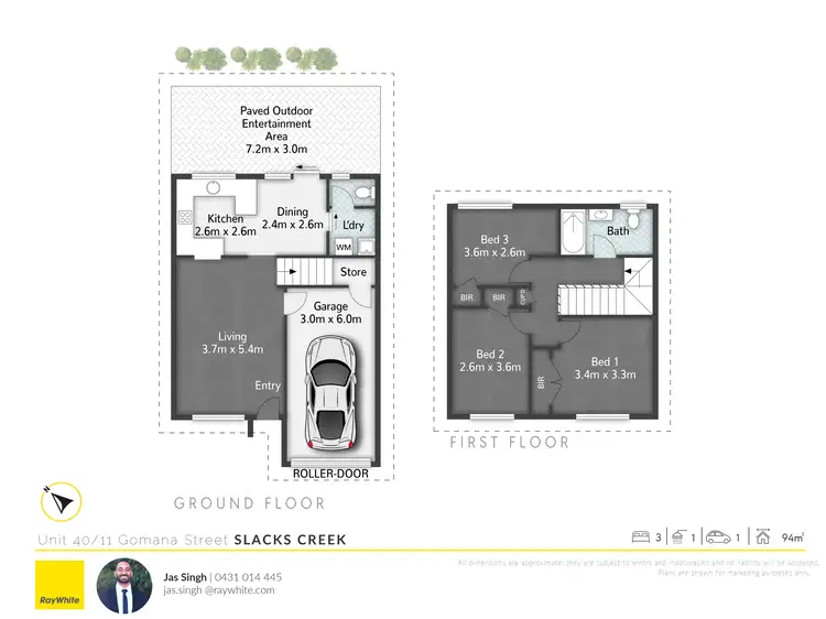 Floorplan of Homely townhouse listing, 40/11 Gomana Street, Slacks Creek QLD 4127
