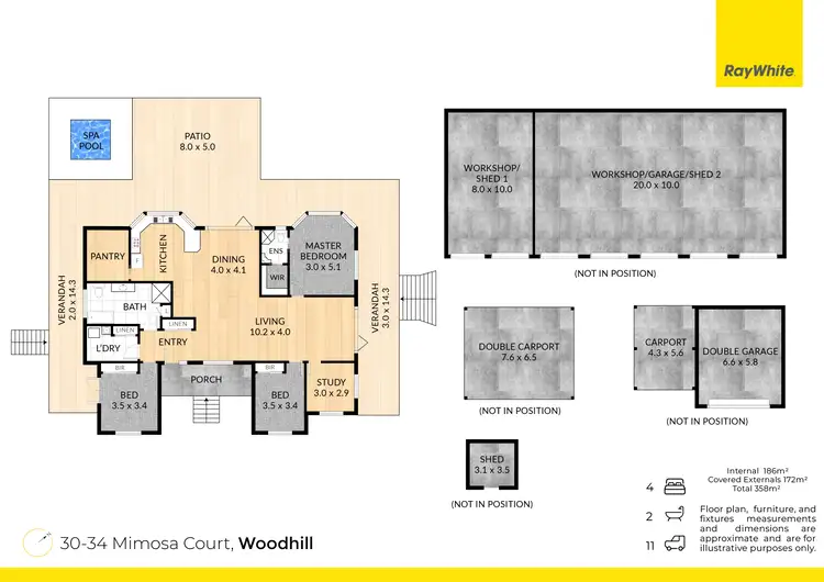 Floorplan of Homely house listing, 30-34 Mimosa Court, Woodhill QLD 4285