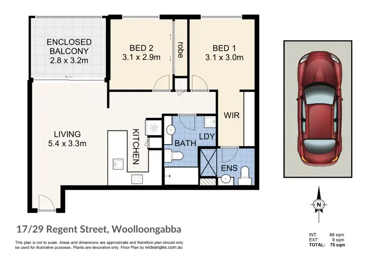 Floorplan of Homely apartment listing, 17/29 Regent Street, Woolloongabba QLD 4102