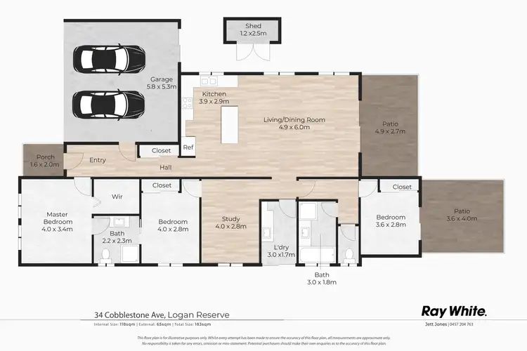 Floorplan of Homely house listing, 34 Cobblestone Avenue, Logan Reserve QLD 4133