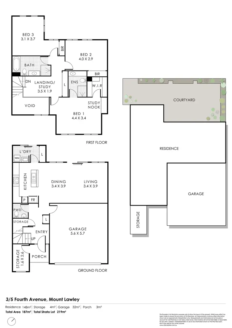 Floorplan of Homely house listing, 3/5 Fourth Avenue, Mount Lawley WA 6050