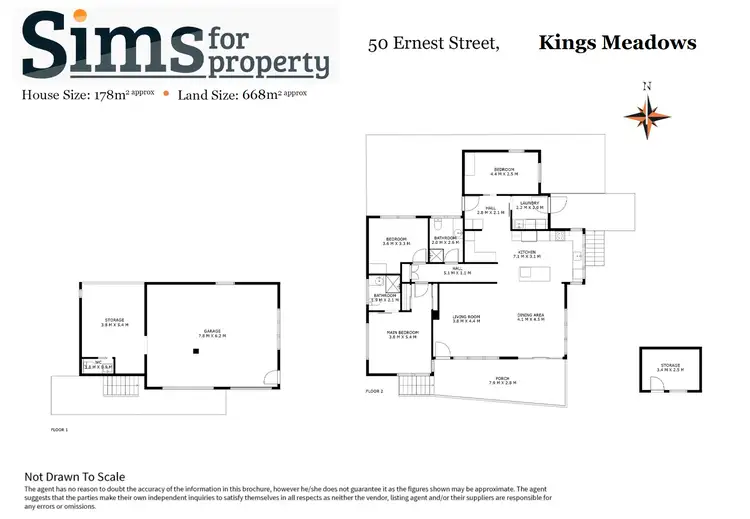 Floorplan of Homely house listing, 50 Ernest Street, Kings Meadows TAS 7249