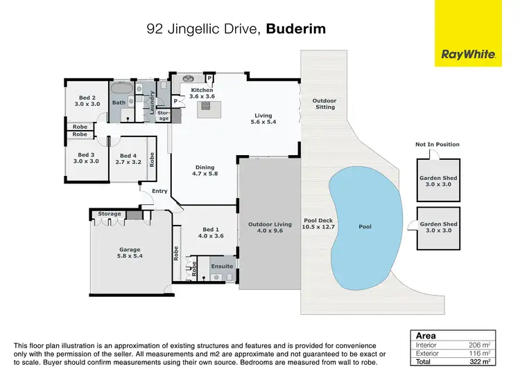 Floorplan of Homely house listing, 92 Jingellic Drive, Buderim QLD 4556