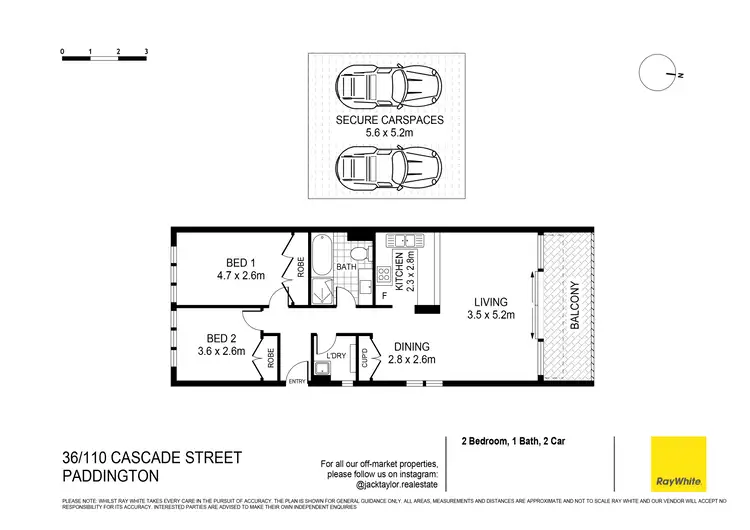 Floorplan of Homely apartment listing, 36/110 Cascade Street, Paddington NSW 2021