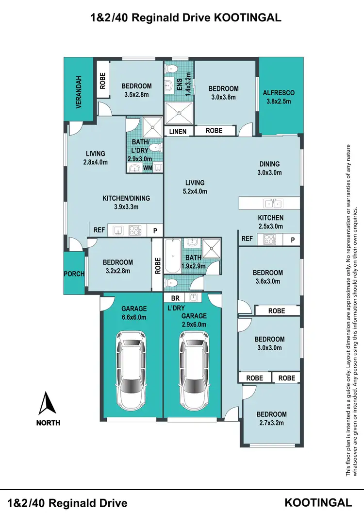 Floorplan of Homely unit listing, 2/40 Reginald Drive, Kootingal NSW 2352