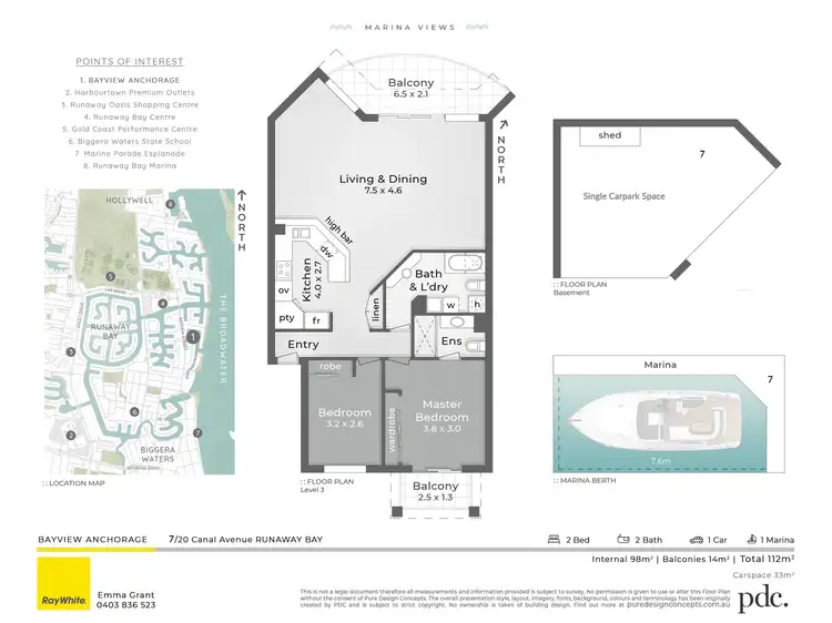Floorplan of Homely unit listing, 7/20 Canal Avenue, Runaway Bay QLD 4216