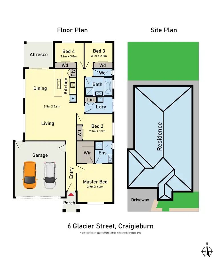 Floorplan of Homely house listing, 6 Glacier Street, Craigieburn VIC 3064