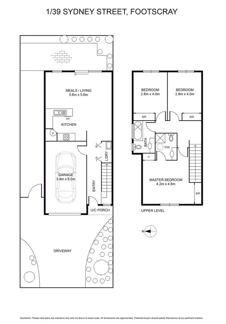 Floorplan of Homely townhouse listing, 1/39 Sydney Street, Footscray VIC 3011