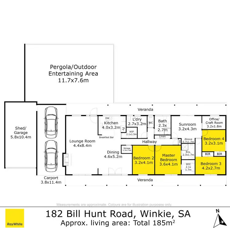 Floorplan of Homely house listing, 182 Bill Hunt Road, Winkie SA 5343