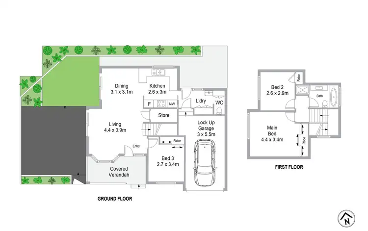 Floorplan of Homely townhouse listing, 1/100 Wattle Road, Jannali NSW 2226