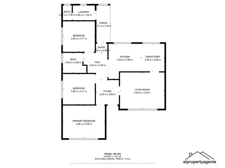 Floorplan of Homely house listing, 1 Rodda Place, Horsham VIC 3400