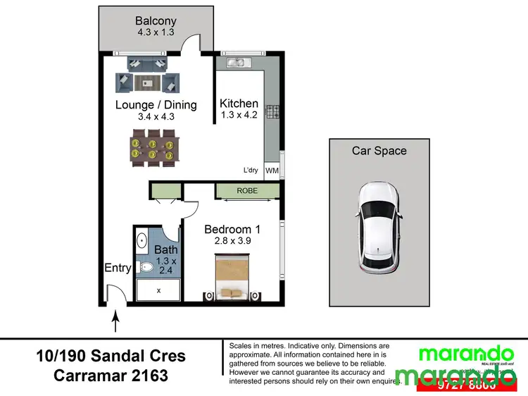 Floorplan of Homely unit listing, 10/190 Sandal Crescent, Carramar NSW 2163