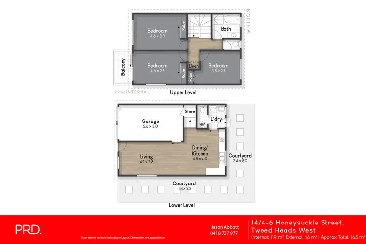 Floorplan of Homely townhouse listing, 14/4-6 Honeysuckle Street, Tweed Heads West NSW 2485