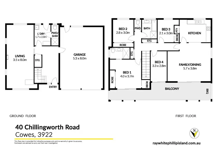 Floorplan of Homely house listing, 40 Chillingworth Road, Cowes VIC 3922