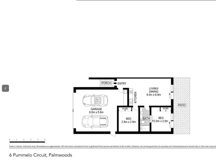 Floorplan of Homely unit listing, 6B Pummelo Circuit, Palmwoods QLD 4555