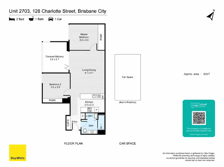Floorplan of Homely apartment listing, 2703/128 Charlotte Street, Brisbane City QLD 4000