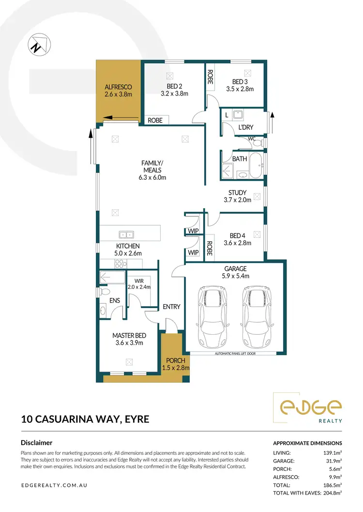 Floorplan of Homely house listing, 10 Casuarina Way, Eyre SA 5121