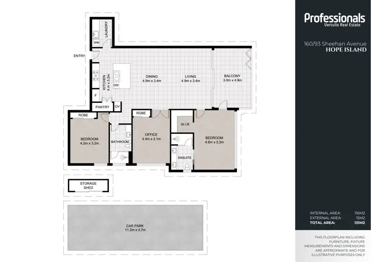 Floorplan of Homely apartment listing, 160/93 Sheehan Avenue, Hope Island QLD 4212