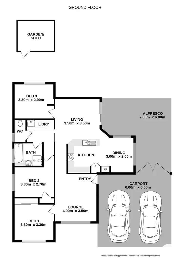 Floorplan of Homely house listing, 3 Akuna Place, Springdale Heights NSW 2641