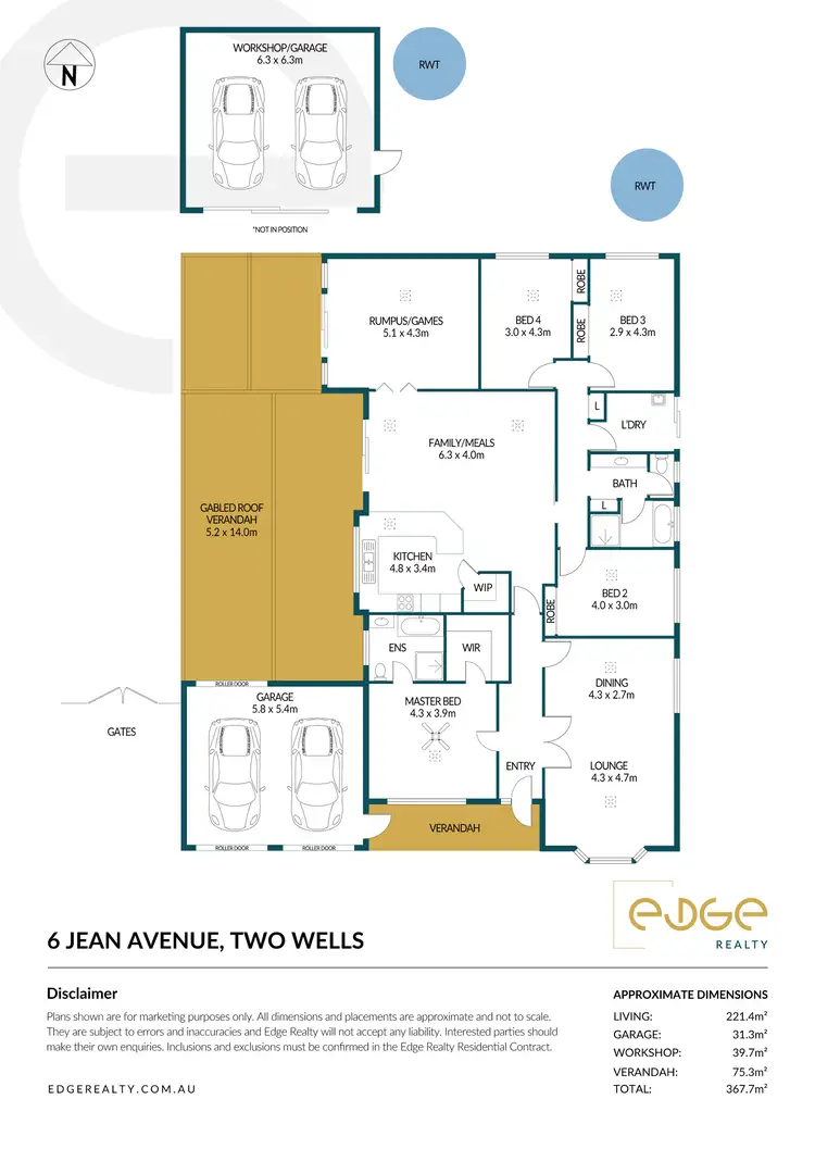 Floorplan of Homely house listing, 6 Jean Avenue, Two Wells SA 5501