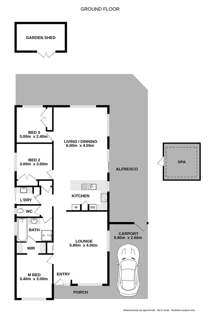 Floorplan of Homely house listing, 12 Flax Street, Baranduda VIC 3691