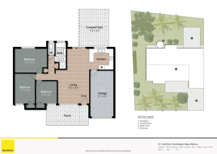 Floorplan of Homely villa listing, 31/244 Ron Penhaligon Way, Robina QLD 4226