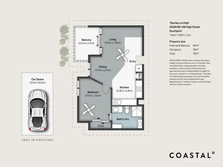 Floorplan of Homely apartment listing, 304B/96-106 High Street, Southport QLD 4215