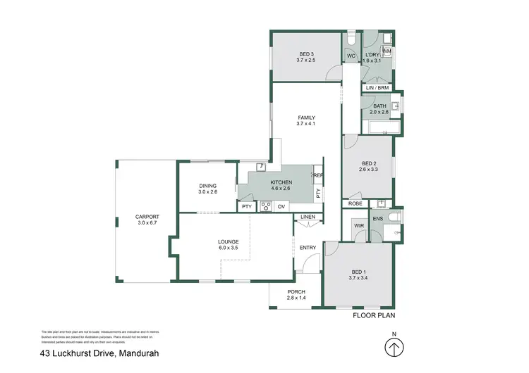 Floorplan of Homely house listing, 43 Luckhurst Drive, Mandurah WA 6210